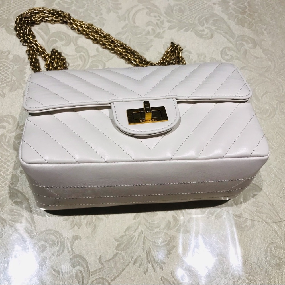 Chanel 2.55 mini bag, withe